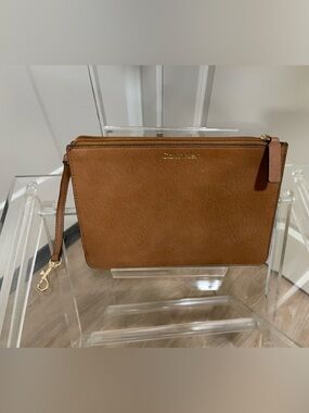 Calvin Klein Tan Wristlet Clutch